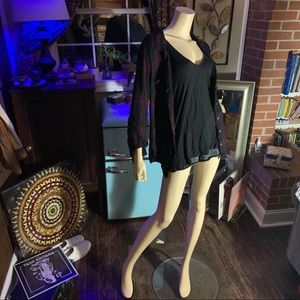 SOLD Maroon and black plaid button up shirt